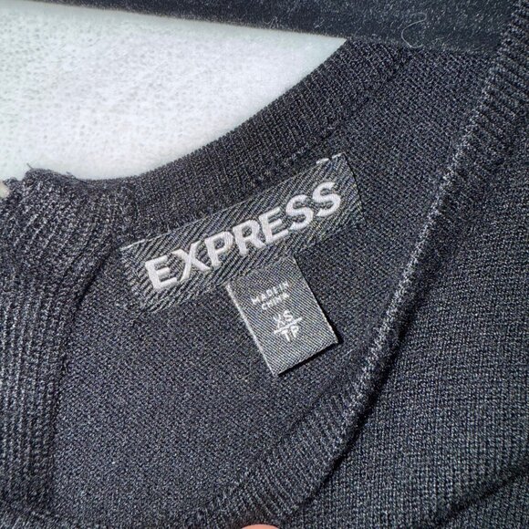 Express long sleeved knit black dress size XS. EXCELLENT condition - Picture 5 of 12